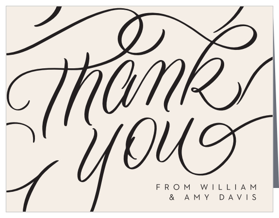 Our Bold Script Wedding Thank You Cards are the perfect way to let your friends and family know your appreciate their support on your big day!