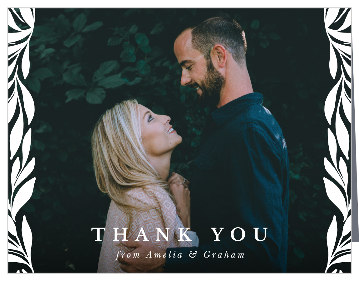 Trimmed Trifecta Wedding Thank You Cards