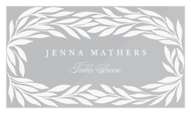 Family and friends will have no issue finding their seats for your wedding reception with our Trimmed Trifecta Clear Place Cards.