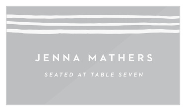 Share your wedding information in exotic style with our Stamped Mudcloth Clear Place Cards. 