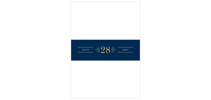 Classic Constellation Foil Wedding Belly Bands