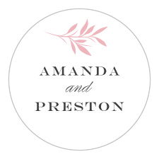 Gift family and friends with a memento of your special day or seal envelopes with our Botanical Burst Wedding Stickers.