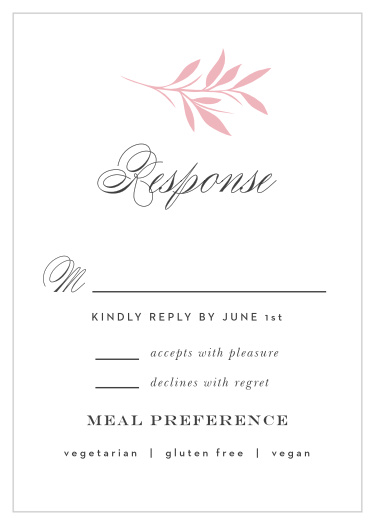 Gather a headcount of everyone that plans to come to your wedding with our Botanical Burst Response Cards.