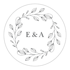 Gift friend and family with a memento of your special day with timeless style with our Rustic Botanicals Wedding Stickers.