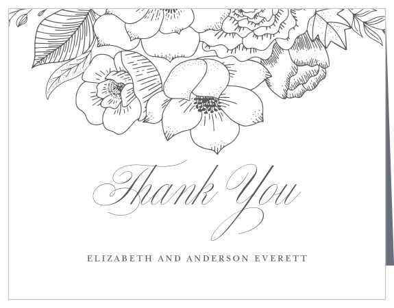 Share your appreciation in timeless style with our Rustic Botanicals Wedding Thank You Cards. 