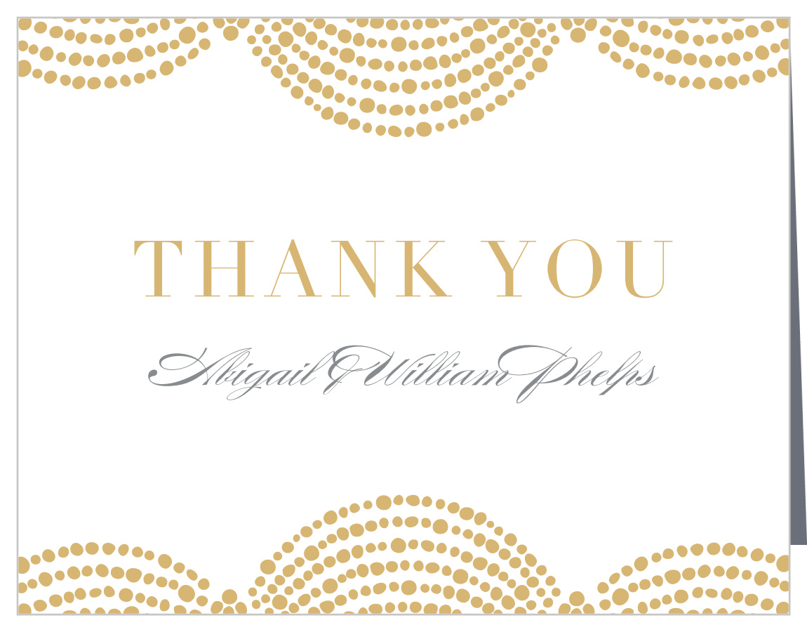 Dotted Border Wedding Thank You Cards