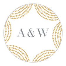 Seal envelopes or gift family and friends with a memento of your special day with our Dotted Border Wedding Stickers.