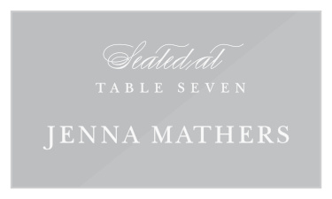 Our Classic Type Clear Place Cards are the perfect, simple design to fit into any wedding theme!