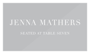 Effortlessly guide family and friends to their seats with our Classic Editorial Clear Place Cards. 
