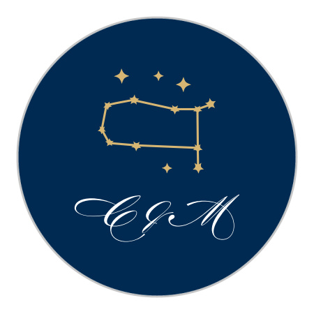 Classic Constellation Foil Wedding Stickers