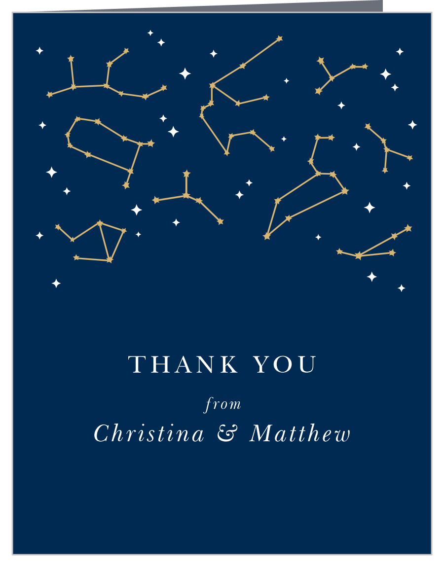 Classic Constellation Foil Wedding Thank You Cards