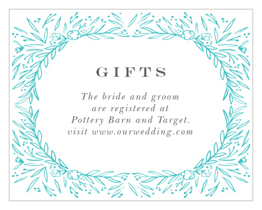 Our Framed Love Registry Cards are the best way to inform your guests where to look for the perfect gift!