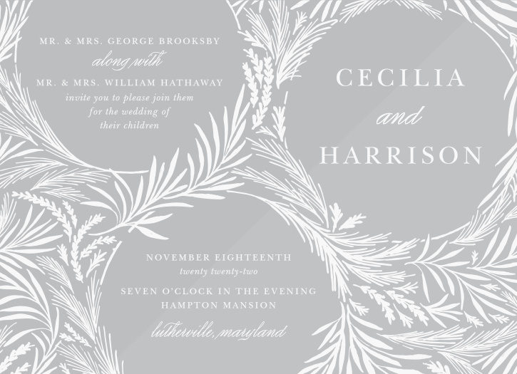 Our Garden Circles Clear Wedding Invitations are the perfect combination of elegant and rustic, for any wedding!