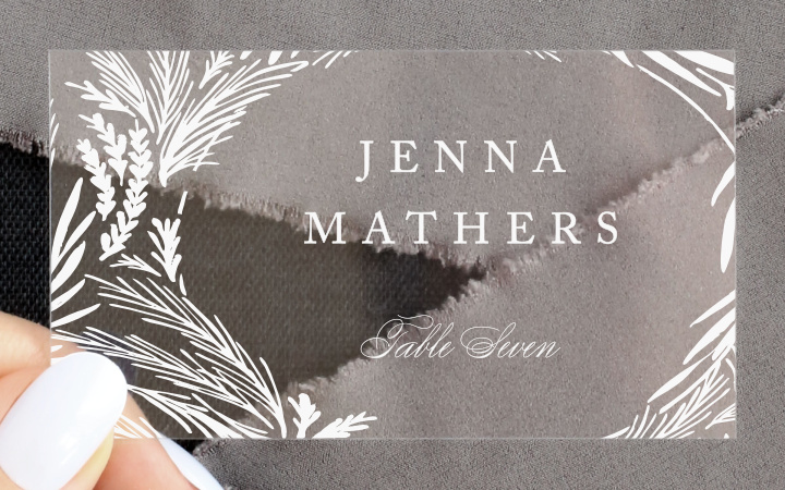 Garden Circles Clear Place Cards