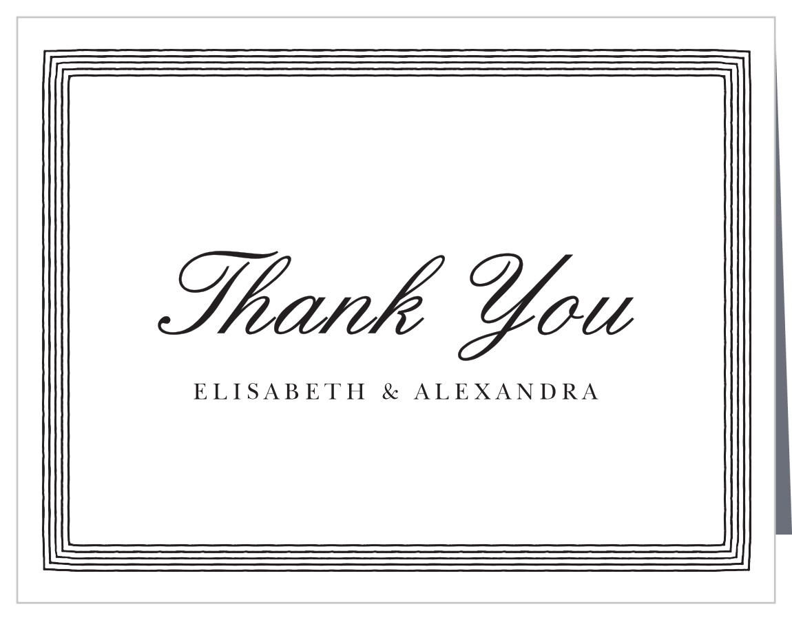 Lovely Frame Wedding Thank You Cards