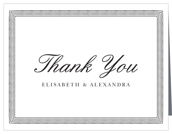 Our Lovely Frame Wedding Thank You Cards let family and friends know how much you appreciated their support and presence on your special day.