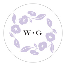 Seal off all of your outgoing envelopes with our floral Graphic Wreath Wedding Stickers!