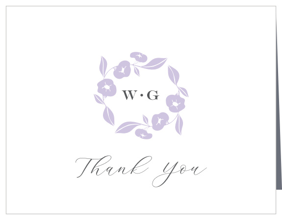 Let your friends and family know how much you appreciate their support on your big day, with our Graphic Wreath Wedding Thank You Cards!