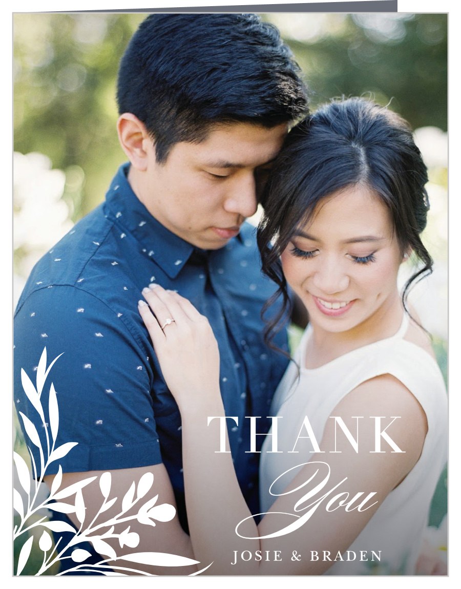 Offset Blooms Wedding Thank You Cards
