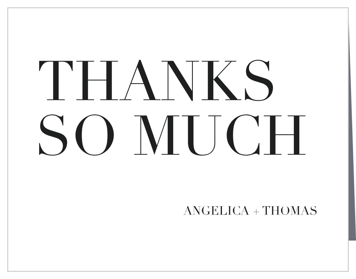 Classic Editorial Wedding Thank You Cards