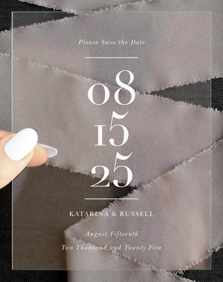Chapter One Clear Save The Date Cards
