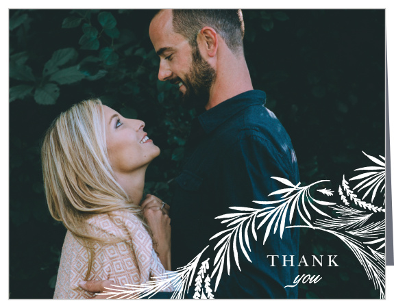 Let your friends and family know how much you appreciate their support on your big day, by mailing out our Garden Circles Wedding Thank You Cards!