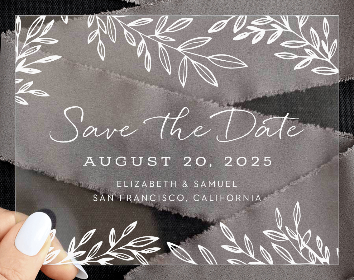 Botanical Greenhouse Clear Save The Date Cards