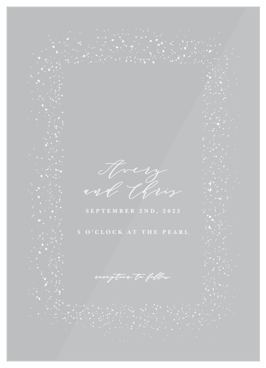 Share your wedding information in dazzling style with our Stunning Stardust Clear Wedding Invitations.