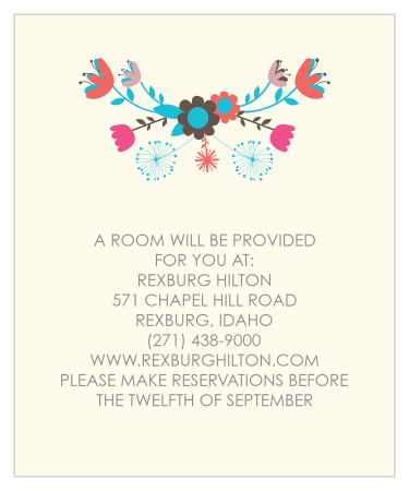 Make things too easy for your guests by providing them with this fully customizable Accommodation card.