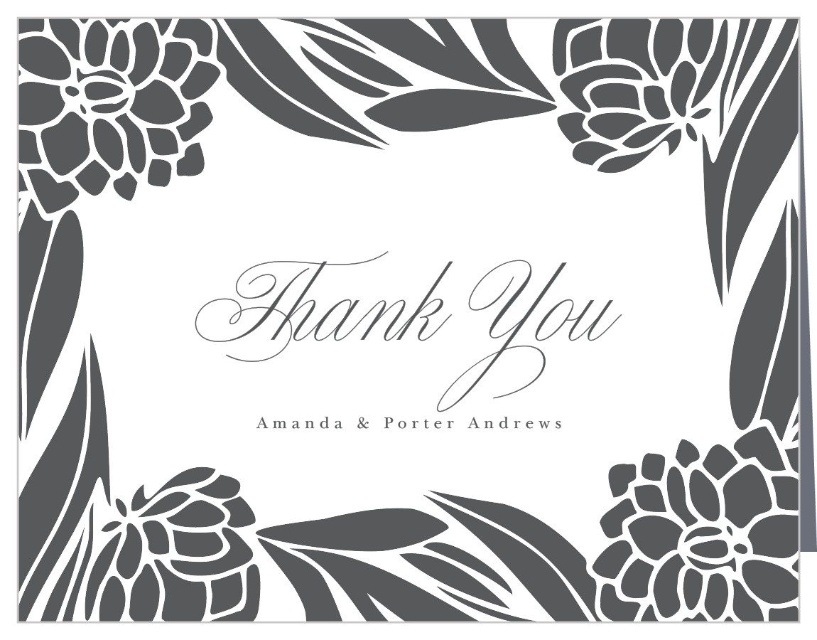 Rich Florals Wedding Thank You Cards
