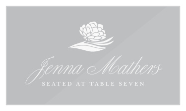 Share your wedding information in style with our Rich Florals Clear Place Cards.