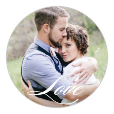 Gift family and friends with a memento of your special day or seal envelopes with our Floral Surround Wedding Stickers.
