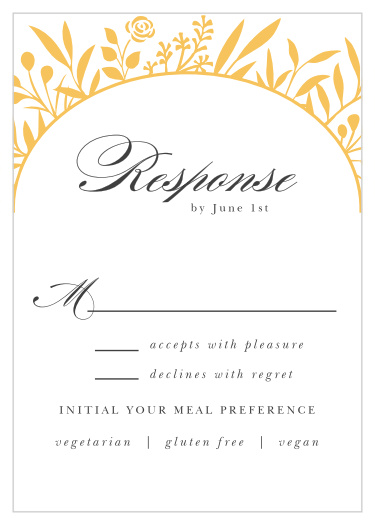 Our Floral Surround Response Cards give you a headcount of everyone that plans to attend your wedding.