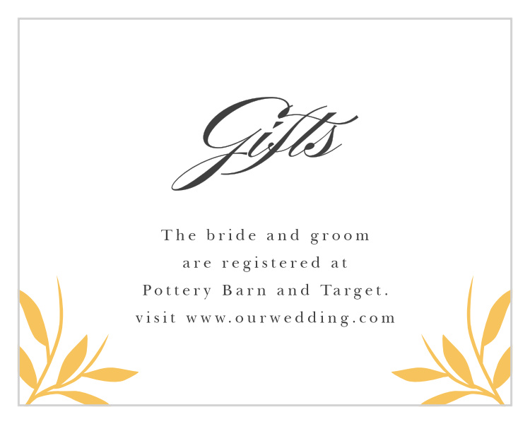 Floral Surround Registry Cards