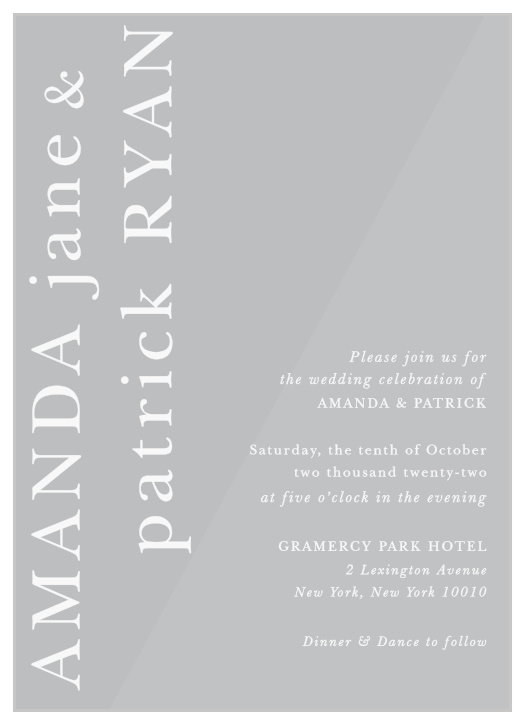 Kickstart your wedding celebrations by sending out our Simply Styled Clear Wedding Invitations to your closest family and friends!