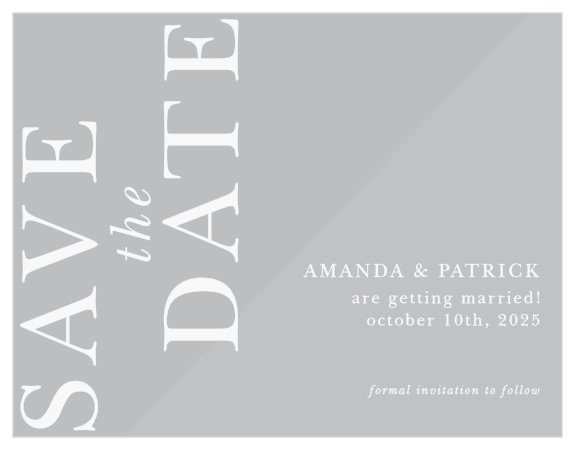 Let your loved ones know of your big news by customizing our Simply Styled Clear Save The Date Cards!
