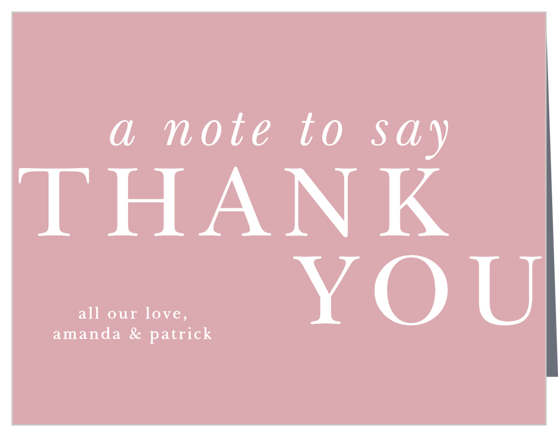 Simply Styled Wedding Thank You Cards