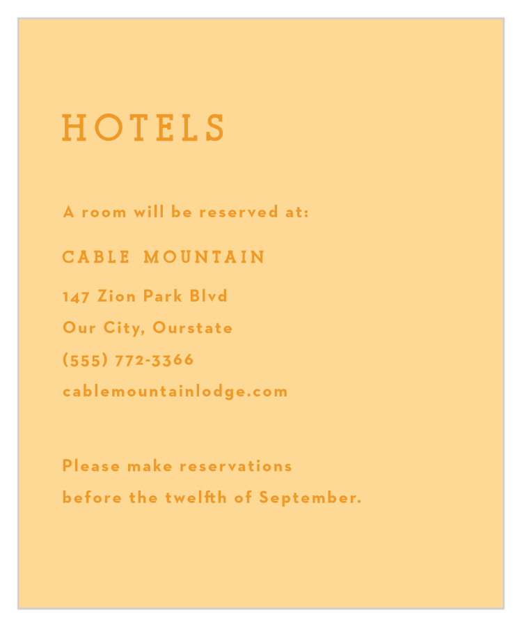 Palm Springs Accommodation Cards