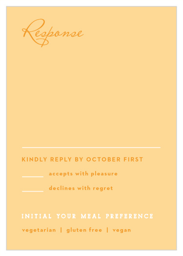 Gather your wedding information with a touch of tropical trendiness with our Palm Springs Response Cards.