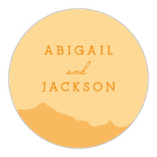 Share your wedding information with a touch of tropical trendiness with our Palm Springs Wedding Stickers.