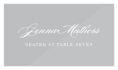 Guide friends and family to their seats for your wedding reception with the help of our Simple Typography Clear Place Cards.