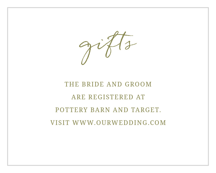 Botanical Monogram Registry Cards