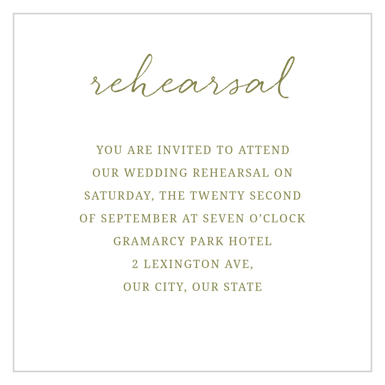 Botanical Monogram Rehearsal Cards