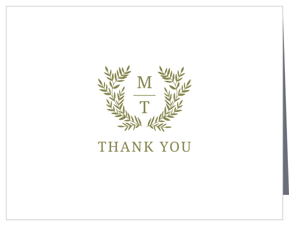 Our Botanical Monogram Wedding Thank You Cards show your gratitude for the support and presence of friends and family on your special day.