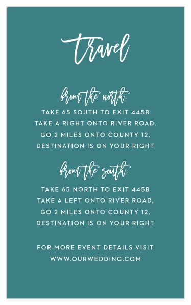 Share your wedding information with stylish, bohemian flair with our Boho Pattern Direction Cards.