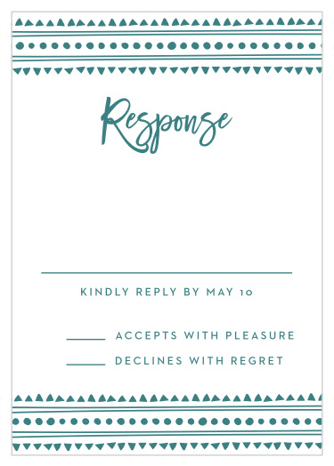 Gather your guest information with stylish, bohemian flair with our Boho Pattern Response Cards.