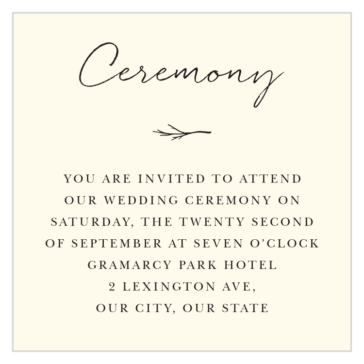 Weathered Branch Ceremony Cards