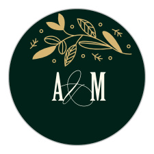 Seal envelopes or gift friends and family with a memento of your special day with our Fall Forest Wedding Stickers.