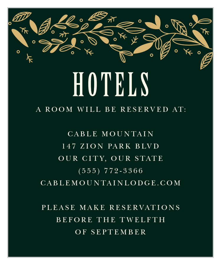 Fall Forest Accommodation Cards