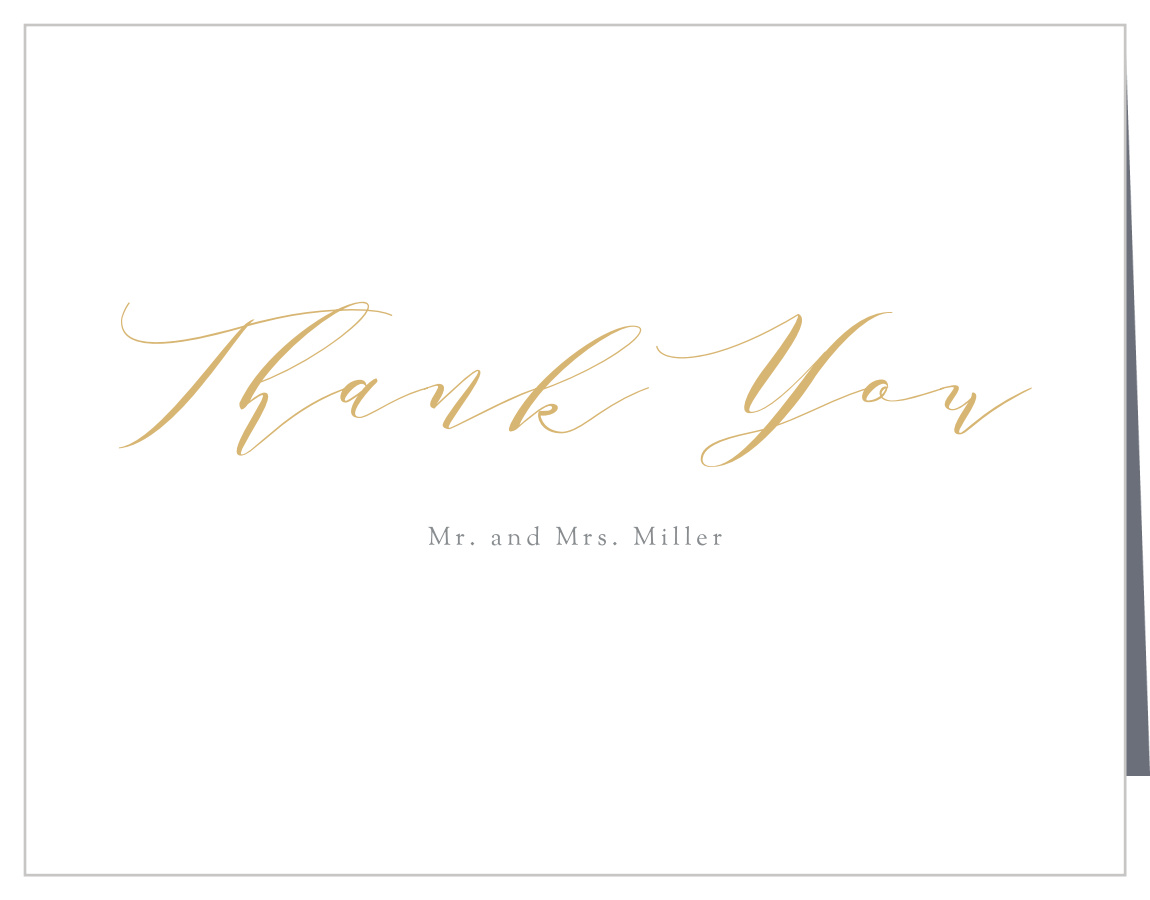Smooth Intrigue Wedding Thank You Cards